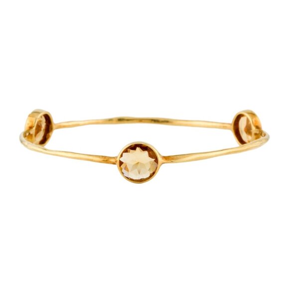 IPPOLITA 18K YELLOW GOLD 750 CITRINE ROCK CANDY BANGLE BRACELET